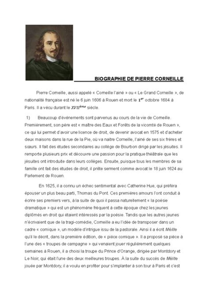 Pierre Corneille Biography